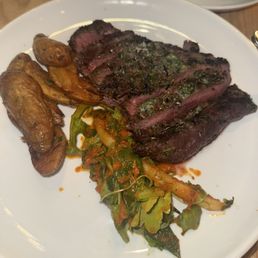 Little Fox signature dishes Crispy Delicata SquashFlat Iron Steak'Nduja Croquetas